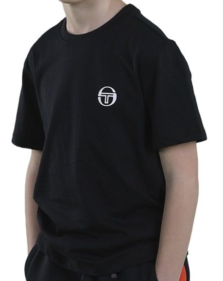 Тениска за момчета Sergio Tacchini Nolin Jr T-shirt - black/orange