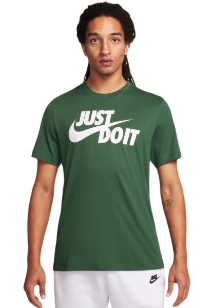 Herren Tennis-T-Shirt Nike NSW Tee Just Do It Swoosh - fir