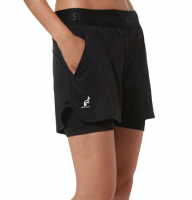 Ženske kratke hlače Australian Stretch Logo Short Ace - black Ženske kratke hlače Australian Stretch Logo Short Ace - black