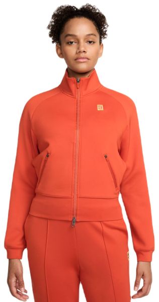 Női tenisz pulóver Nike Court Heritage Jacket FZ - rust factor/rust factor
