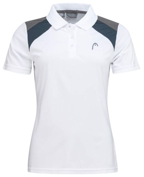 Női póló Head Club 22 Tech Polo Shirt - white/navy
