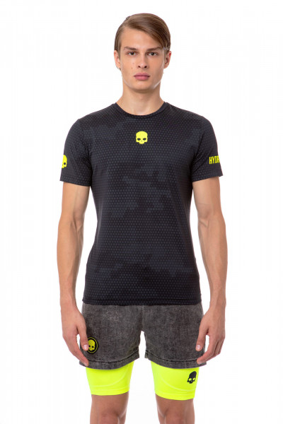 Męski T-Shirt Hydrogen Tech Camo Tee Man - camo grey/black