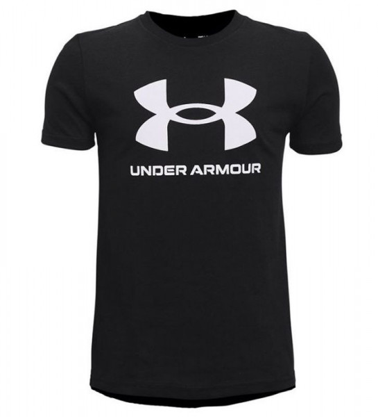 Тениска за момчета Under Armour Sportstyle Logo SS - black