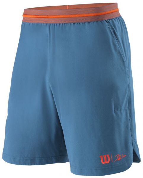 Shorts de tenis para hombre Wilson Bela Power 8 Short II - blue coral