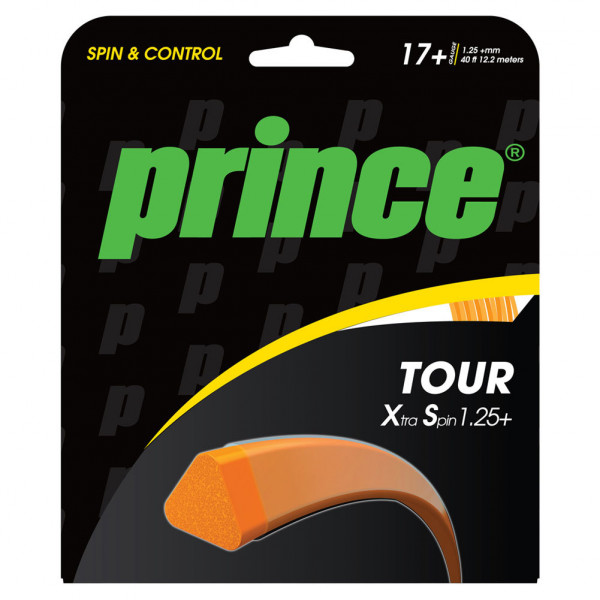 Cordaje de tenis Prince Tour Xtra Spin 15L+ (12,2 m) - orange