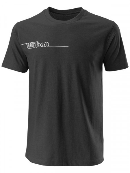 Herren Tennis-T-Shirt Wilson Team II Tech Tee Men - Schwarz