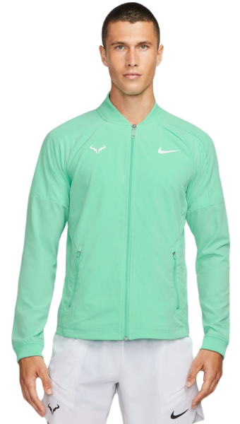 Herren Tennissweatshirt Nike Court Dri-Fit Rafa Jacket - emerald rise/emeradl rise/white