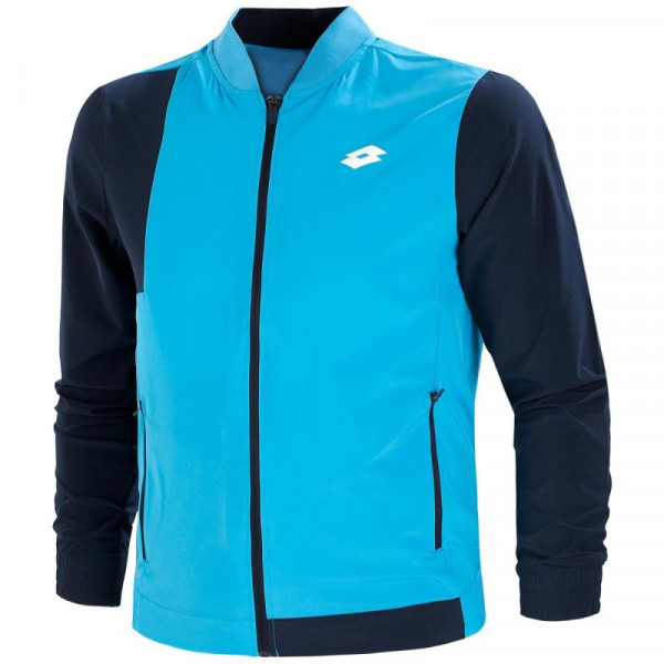 Herren Tennissweatshirt Lotto Top Ten III Jacket PL - blue bay/navy blue