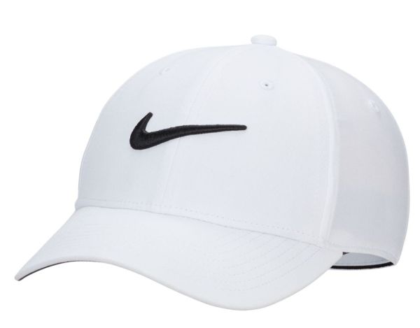 Czapka tenisowa Nike Dri-Fit Club Structured Swoosh Cap - Biały, Czarny