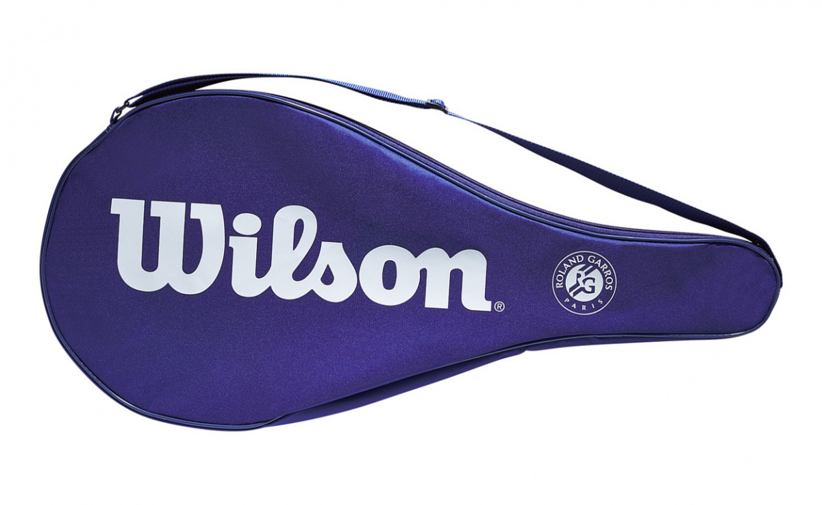 Housse De Raquette Wilson Roland Garros | Protection Complète | Bandoulière Réglable | Design Officiel Bleu