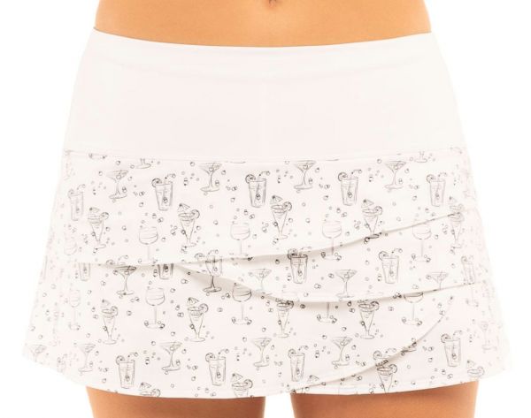 Damen Tennisrock Lucky in Love Novelty Fiesta Scallop Skirt - white
