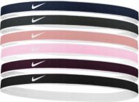 Čelenka Nike Tipped Swoosh Sport Headbands 6P - red stardust/purple ink/white