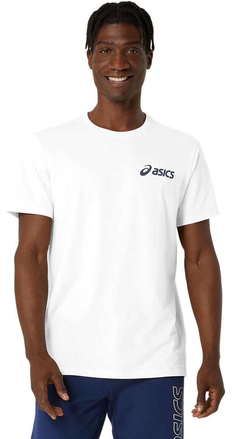 Asics white t shirt on sale