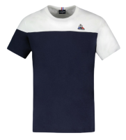 Herren Tennis-T-Shirt Le Coq Sportif BAT Tee Short Sleeve N°3 SS23 - sky captain/new optical white