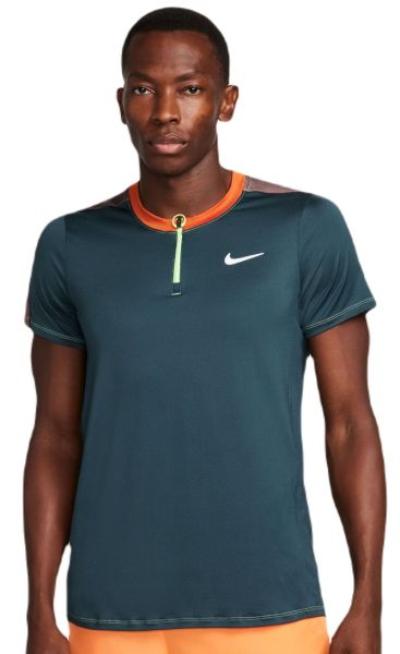 Herren Tennispoloshirt Nike Court Dri-Fit Advantage Polo - deep jungle/plum eclipse/white