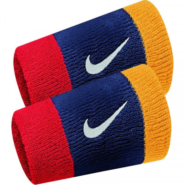  Nike Swoosh Double-Wide Wristbands - midnight navy/university red/univ