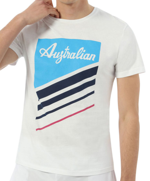 Męski T-Shirt Australian T-Shirt Cotton Printed - bianco