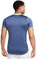 Tricouri bărbați Nike Court Dri-Fit Advantage Crew Top - diffused blue/lime blast/white Tricouri bărbați Nike Court Dri-Fit Advantage Crew Top - diffused blue/lime blast/white