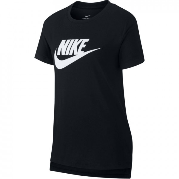 Koszulka dziewczęca Nike G NSW Tee DPTL Basic Futura - black/white