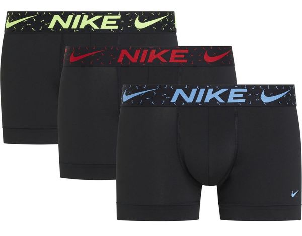Sportinės trumpikės vyrams Nike Dri-Fit Essential Micro Trunk 3P - black/volt/blue/red