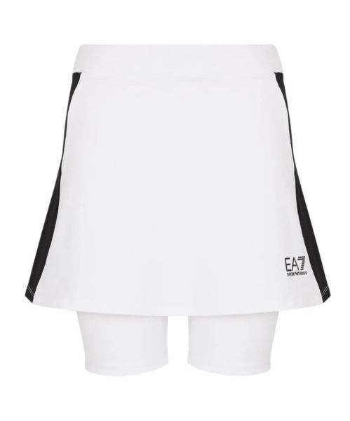 Naiste tenniseseelik EA7 Woman Jersey Skirt - white