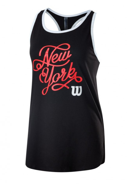 Ženska majica bez rukava Wilson New York City Calligra Tech Tank W - black