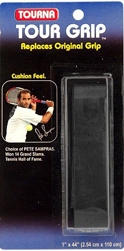 Tennis Basisgriffbänder Tourna Sampras Tour Grip black 1P
