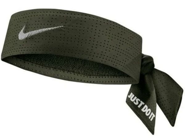 Bandana tenisowa Nike Dri-Fit Head Tie Terry - rough green/sail