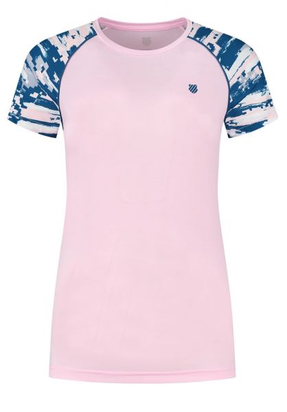 Camiseta de mujer K-Swiss Tac Hypercourt Round Neck Top Melange - cher blos