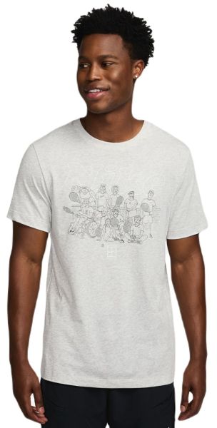 Teniso marškinėliai vyrams Nike Court Dri-Fit Printed T-Shirt - grey heather