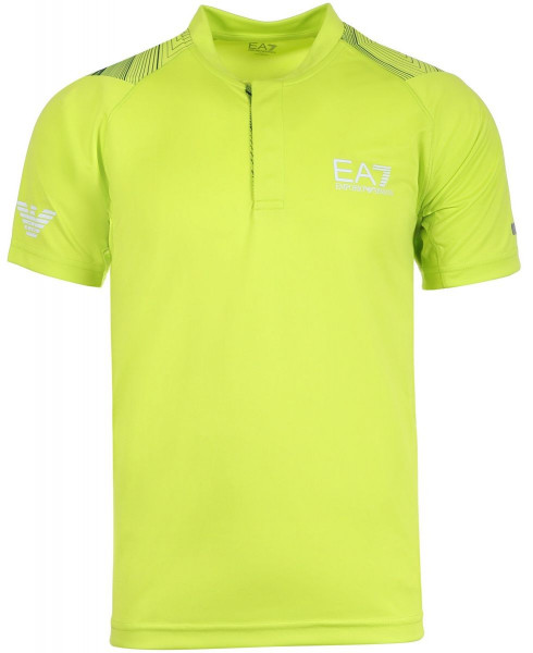 Men's Polo T-shirt EA7 Man Jersey Jumper - lime punch