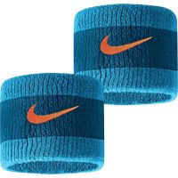 Frotka tenisowa Nike Swoosh Wristbands - marina/laser blue/rush orange
