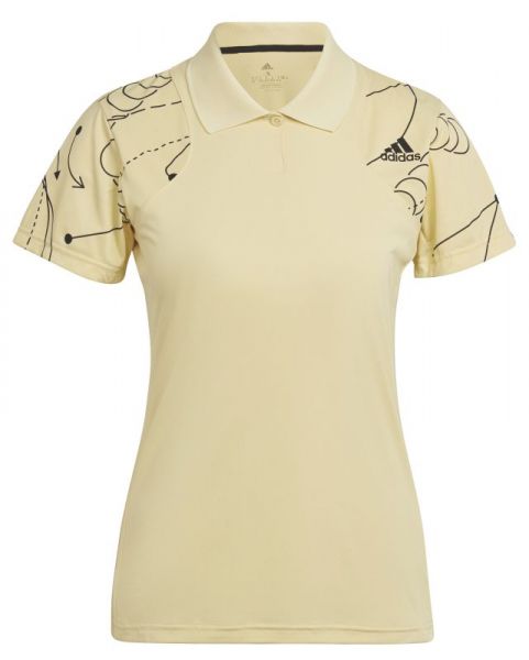 Дамска тениска с якичка Adidas Club Tennis Graphic Polo Shirt - almost yellow