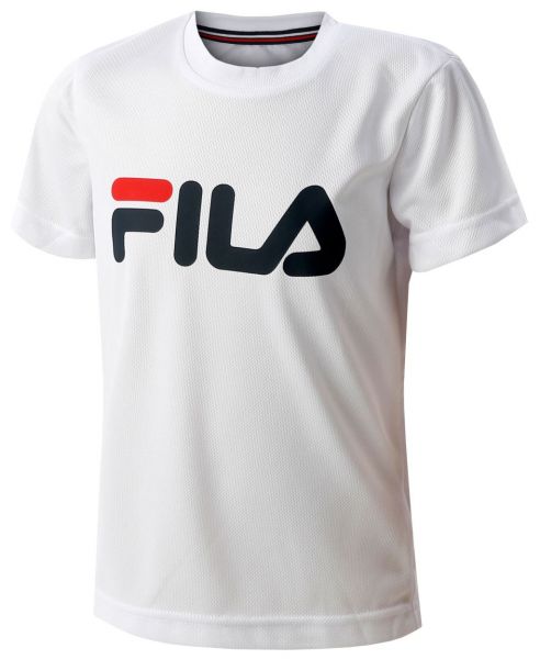 Тениска за момчета Fila T-Shirt Logo Kids - white