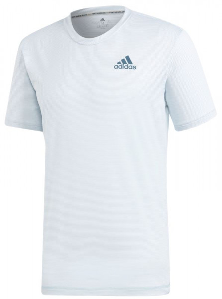  Adidas Parley Striped Tee - white/easy blue