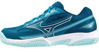 Chaussures de tennis pour hommes Mizuno Break Shot 4 CC - moroccan blue/white/blue glow