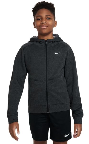 Блуза за момчета Nike Therma-FIT Multi+ Full-Zip Training Hoodie -black/anthracite/white