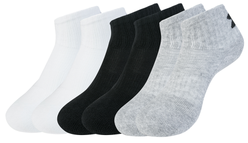 Ponožky Under Armour Charged Cotton 2 Quarter Jr 6P - grey/white/black