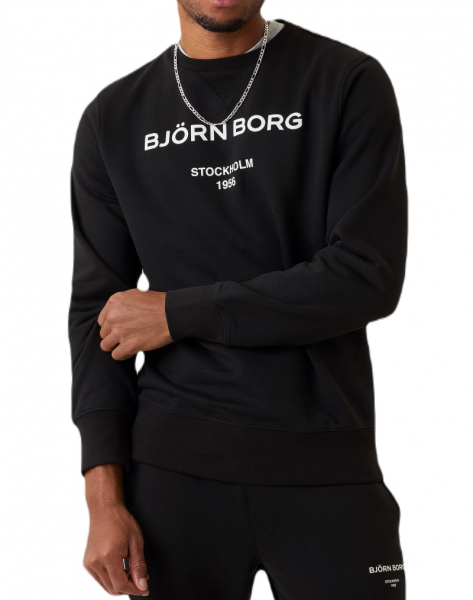 Sudadera de tenis para hombre Björn Borg Borg Crew - black beauty