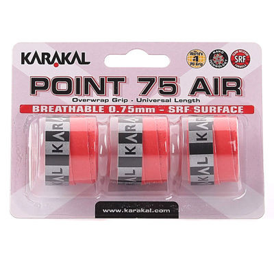 Grips de squash Karakal Point 75 Air (3 szt.) - red