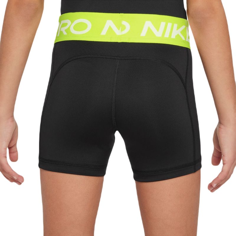 Spodenki dziewczęce Nike Girls Pro 3in Shorts - black/volt/white
