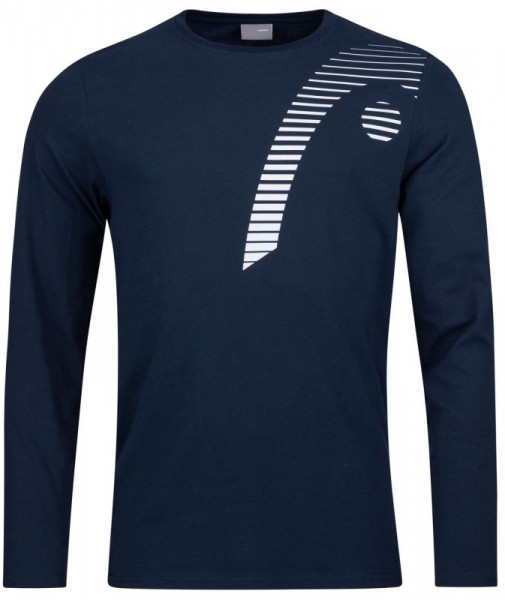 Męski T-Shirt tenisowy Head Club 21 Cliff LS M - dark blue