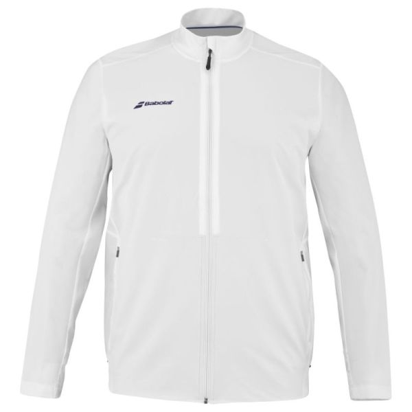 Herren Tennissweatshirt Babolat Play Jacket - white/white
