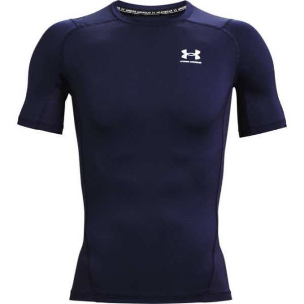 Herren Tennis-T-Shirt Under Armour Men's HeatGear Armour Short Sleeve - midnight navy/white