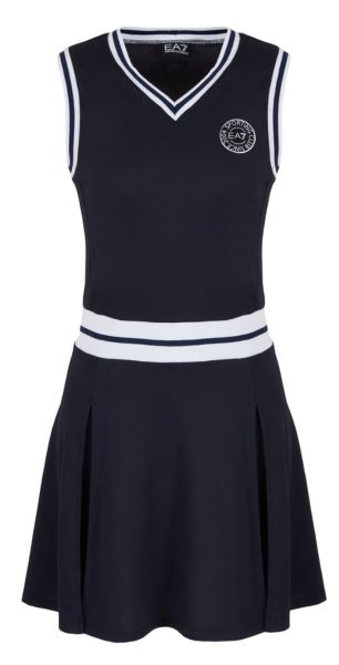 Robes de tennis pour femmes EA7 Woman Jersey Dress - navy blue