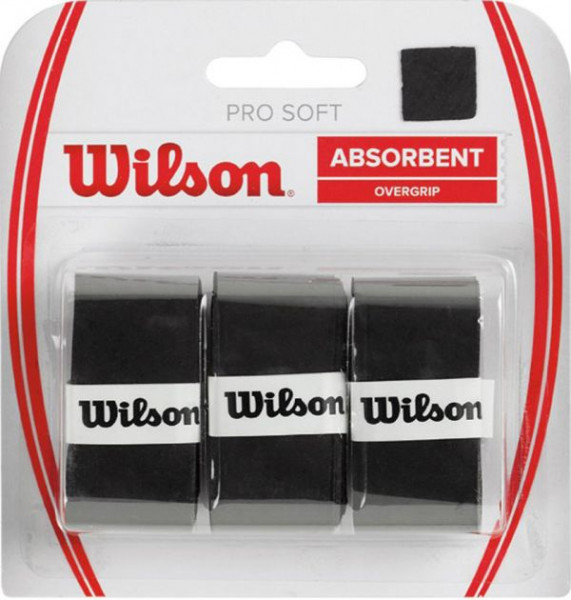 Owijki tenisowe Wilson Pro Soft 3P - black