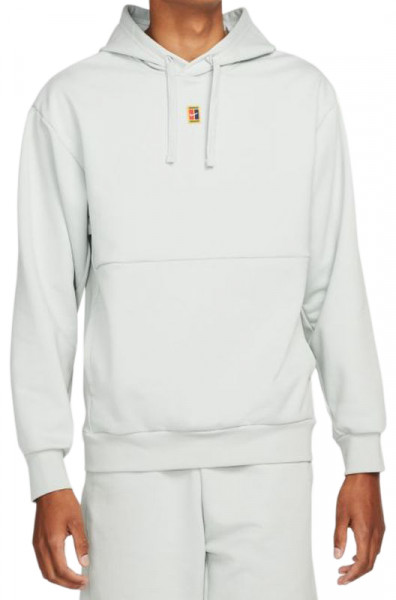 Herren Tennissweatshirt Nike Court Fleece Tennis Hoodie M - white