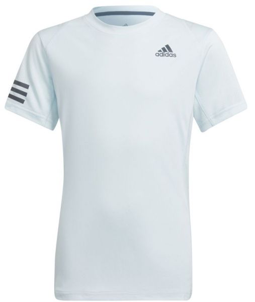 Тениска за момчета Adidas B Club 3 Stripes Tee - almost blue