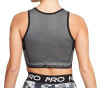 Ženska majica bez rukava Nike Pro Dri-Fit Cropped Training Tank Top - black/iron grey/white/white Ženska majica bez rukava Nike Pro Dri-Fit Cropped Training Tank Top - black/iron grey/white/white