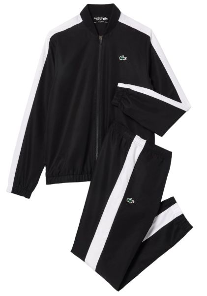 Herren Tennistrainingsanzug Lacoste Colourblock Tennis Sportsuit - black/white